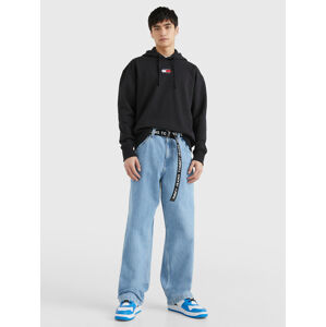 Tommy Jeans pánská černá mikina COLLEGE POP TEXT - XL (BDS)
